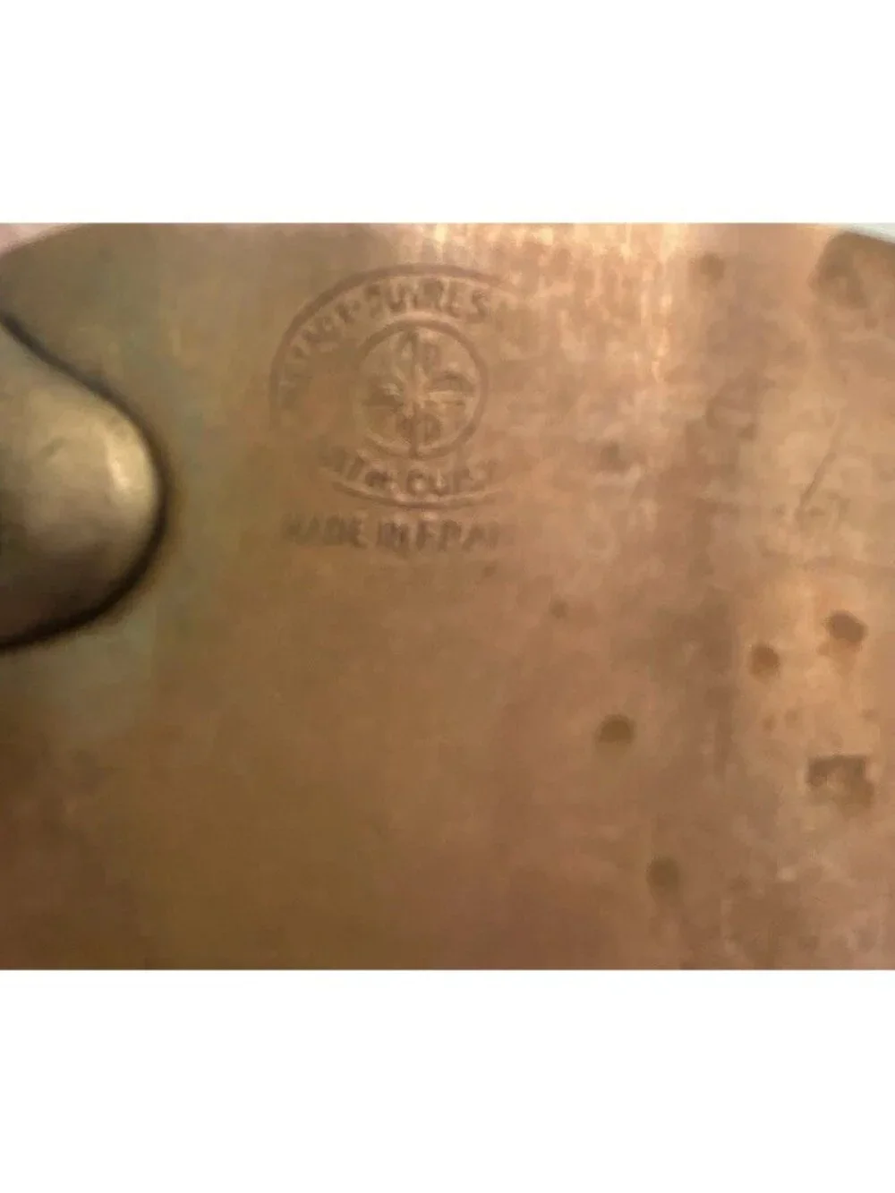 Small Vintage French Copper Pot Les Metaux Ouvres Saucepan Made In France